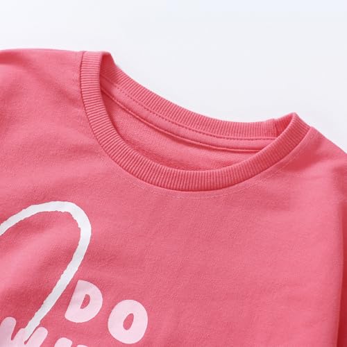 Image of HILEELANG Toddler Girl Fall Outfits Clothing Pants Set Sweatshirt Cotton Strench Leggings Playwear Sets 2pc