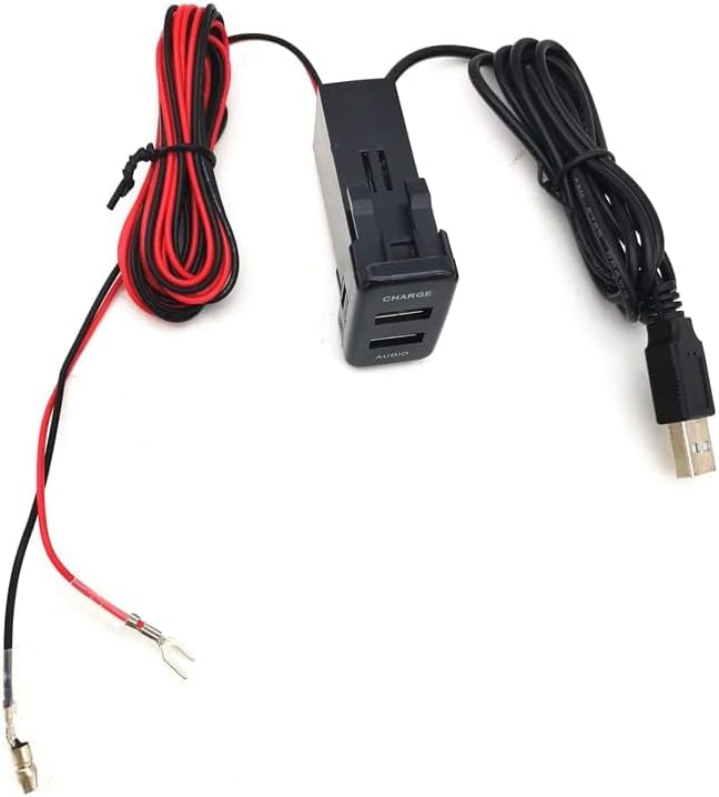 Dual USB Charger Socket Audio Adapter for Toyota 4runner Highlander Fj Cruiser