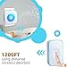 Wireless Doorbell 1200ft Waterproof Door Bells & Chimes Wireless Kit 36 Melodies 4 Volume levels with LED Flash For Home Office FUHONGRUI(2 Receivers&2 Buttons White)