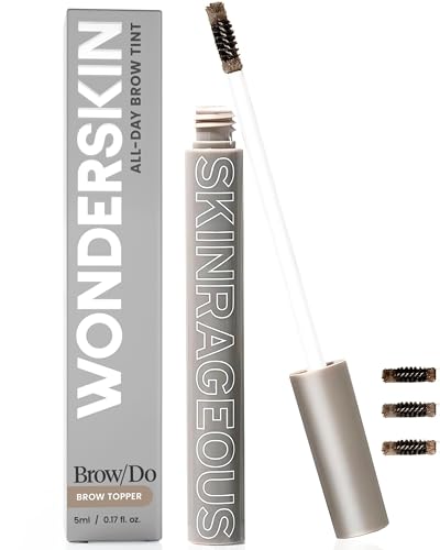 Brow/Do Gel para Cejas de Wonderskin - Skinrageous All-Day Eyebrow Tint Mascara, Gel Tintado de Larga Duración, Resistente al Agua y a Transferencias, Top Coat para Cejas (Brunette)