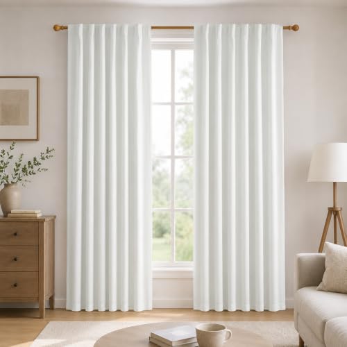 Deconovo Blackout Curtains for Bedroom, Living Room 84 Inch Long 2 Panels