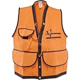 Jim Gem Pro 10-Pocket Cruiser Vest – Orange X-Large (43-46 Chest) Durable Field & Forestry Work Vest with Flagging Grommet, Lanyard Grommets & Map/Tool Storage