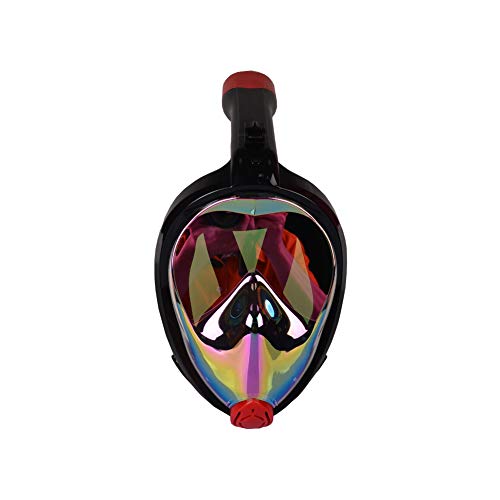 X-Lounger Full Face Snorkel Mask Upgrade Version Safer Lightest Foldable Easybreath 180° Panoramic View Double Anti-Fog Anti-Leak Gear Bag Camera Mount Base Earplugs Snorkel Set for Adult Youth