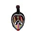 X-Lounger Full Face Snorkel Mask, 2018 New Foldable Snorkeling Mask Full Face with Detachable Camera Mount Pivot Arm and Earplug, 180° Large View Easy Breath Dry Top Set Anti-Fog Anti-Leak for Adults