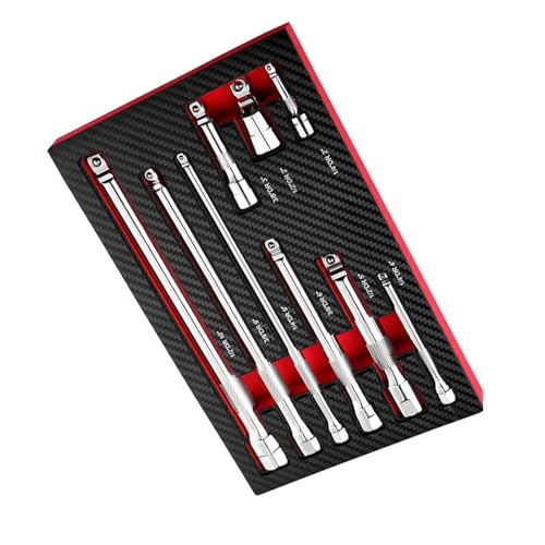 Kits de adaptadores de enchufe multiusos de 9 piezas de acero de alta resistencia para mecánicos y extensión de enchufe de bricolaje