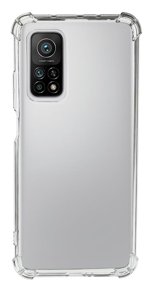 QUITECO Cover Trasparente per Xiaomi Mi 10T 5G / Mi 10T Pro 5G, Custodia Resistente in TPU, Anti Urto con Angoli Rinforzati, Protezione Bordi e Antigraffio