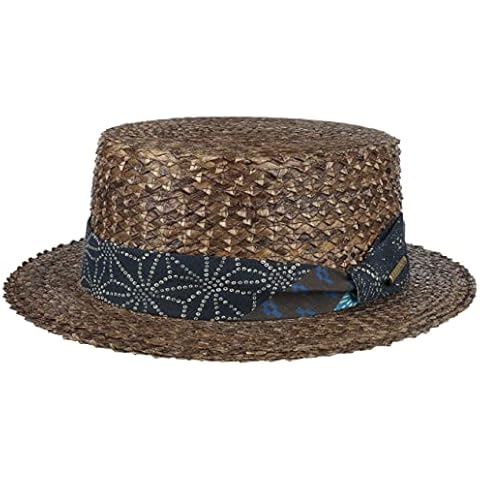 Stetson Sombrero Canotier Anti UV Boater Palm Mujer Cover