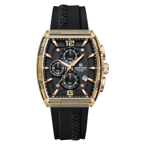 Image of NAVIFORCE NF6101 Multifunctional Chronograph dial with Silicon Strap Analog Watch