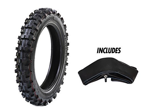 Protrax PT1058 Rear Tire For Tough Roads - Off-Road Motocross/Dirt Bike - Tire & Tube 3.60-4.10 X 14" Combos - High Traction - Motorcycle Accessories/Parts- Soft Intermediate Terrain