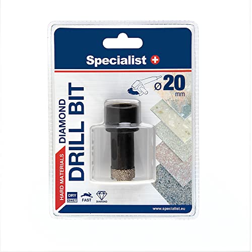 Specialist+ I Thread M14 - Punta Diamantata Per Piastrelle, Granito, Marmo, Mattoni, Porcellana, Per Trapano Diamantato Adatto A Qualsiasi Smerigliatr