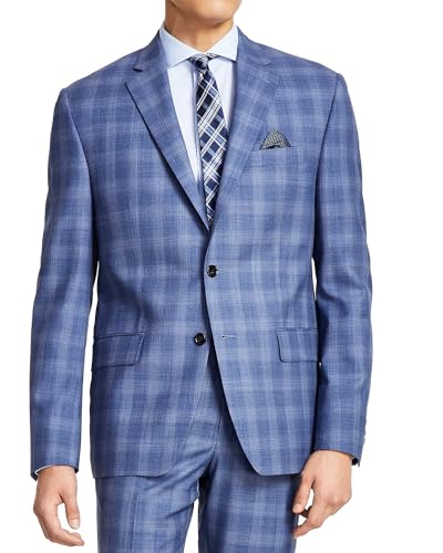 Ralph Lauren Men's UltraFlex Stretch Suit Jacket - Blue Plaid 36R4