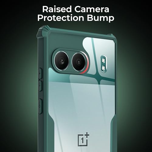 Image of A rtistque Clear Hard Transparent Back Cover Case Acrylic Armor for OnePlus Nord 4 | Anti-Drop | Shockproof TPU Edge | Oneplus Nord CE 4 5g Back Cover - Green