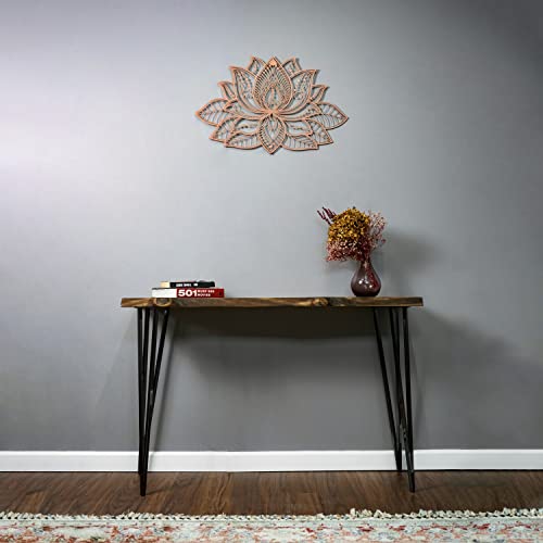 Iwa Concept 3D Mandala Metal Wall Decor | Lotus Flower Decoration For Homes | Bedroom Metal Wall Art | Decor | Living Room Decor | New Year Gift | (26.3" X 17" | 67 X 43 Cm, Copper) #TOP1