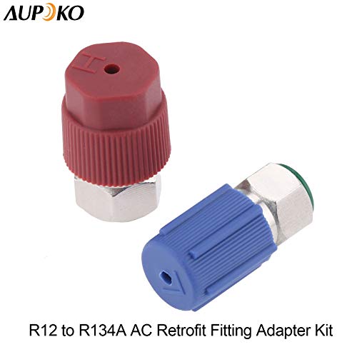 R12 to R134A AC Retrofit Fitting Adapter Kit, R12 R22 to R134A High/Low
