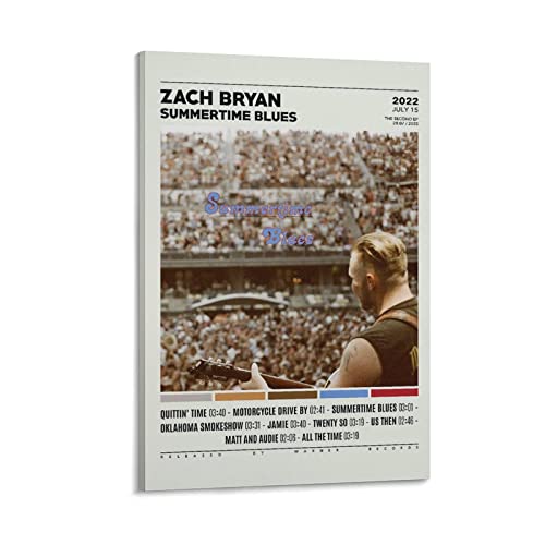 Toile Zach Bryan Summertime Blues 2022 décoration murale 60x90