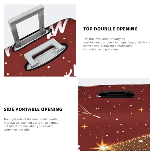 Travel Luggage Cover Merry Christmas Tree Gift Fashion Washable Baggage Suitcase Protector Fit For Luggage X-Large4