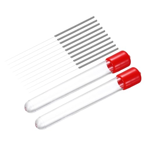 sourcing map 10Pcs 3D Printer Nozzle Cleaning Kit Precision 0.2mm Stainless Steel Cleaner Needles for 3D Printer Clog Re