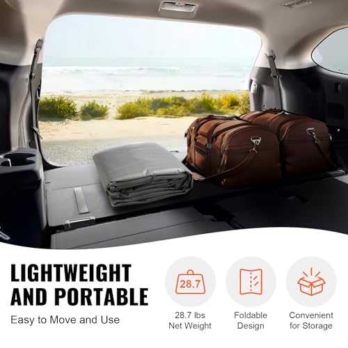 Vevor SIDE WALL 10 X 20 FT Garage Tent Shelter Tarp Heavy-Duty Waterproof & Uv Protected thumb #5