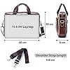 BAGZY Sacoche Homme pour Ordinateur 15.6 Pouces Porte Document Homme Sacoche Classeur Cartable Cuir Homme Cadeau Homme Ordinateur Sacoche Homme Bandouliere Sac Homme Business Serviette Homme #3