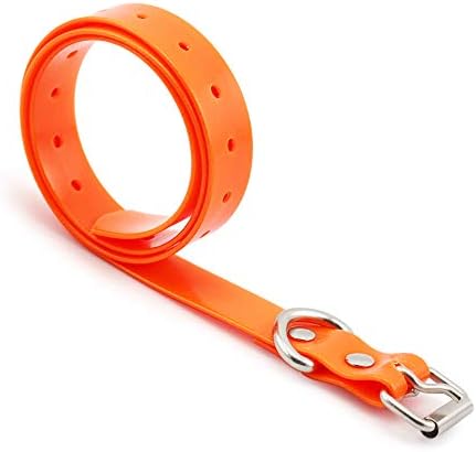PETINCCN Replacement Extra TPU Dog Collar Strap Band Buckle for 998DBB or 998DRB Dog Training Pet Shock Bark e Collars 3/4" TPU Collar Adjustable Waterproof Odor Proof Pets Safe Belt Fence Orange