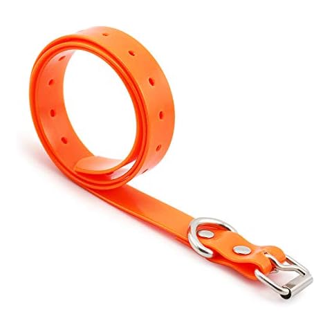 PETINCCN Replacement Extra TPU Dog Collar Strap Band Buckle for 998DBB or 998DRB Dog Training Pet Shock Bark e Collars 3/4" TPU Collar Adjustable Waterproof Odor Proof Pets Safe Belt Fence Orange Cover
