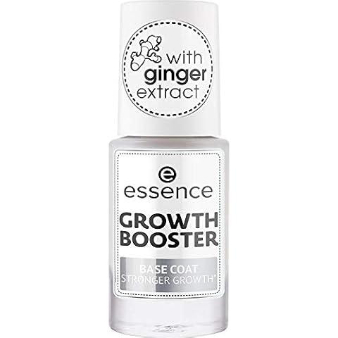 essence GROWTH BOOSTER BASE COAT STRONGER GROWTH, Nail Care, Nagelpflege, transparent, wachstumsfördernd, transluzent, ohne Aceton, vegan, ohne Konservierungsstoffe (8ml) Cover
