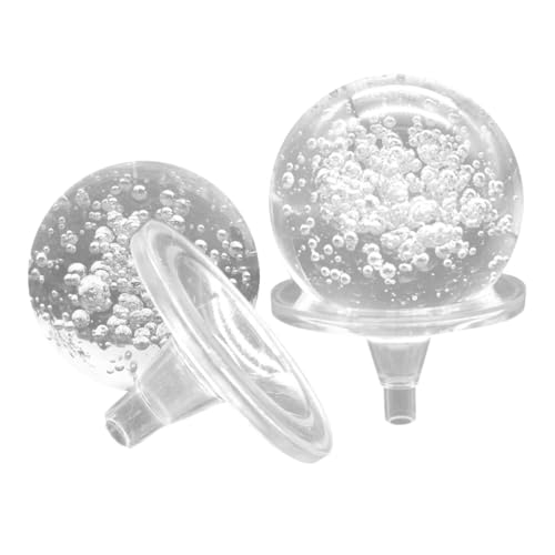 POPETPOP 2pièces Boules Décoratives Sphériques Verre Lot pour Aquarium Fontaine Et Décoration Intérieure