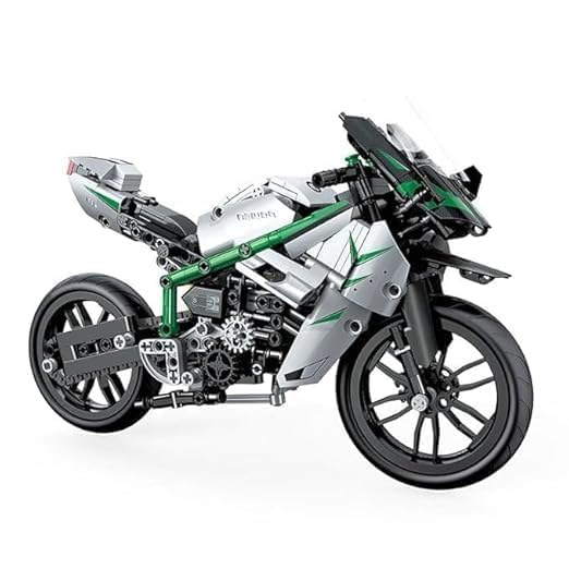 Image of CIRBOX Technic Racing Motorbike Building Blocks Set - 589 Pcs DIY Motocross Bike Model Kit | STEM Construction Toy for Kids & Adults (Age 6+ Years)