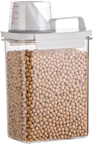 LINLINOI Lot De Boîtes De Conservation Hermétiques De 2,8 L – Boîtes En Vrac Fraîches Avec Couvercle Pour Céréales, Farine Et Riz | Récipient De Conservation De Cuisine (1.8, Litres)