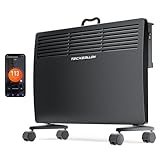 TECXERLLON 1500W Convection Panel Space Heater, Adjustable Up to 113℉ Electric Heaters for Indoor Use, Quiet Whole Room Space Heater for Indoor Use Large Room with APP, Portable Standing/Wall Mount