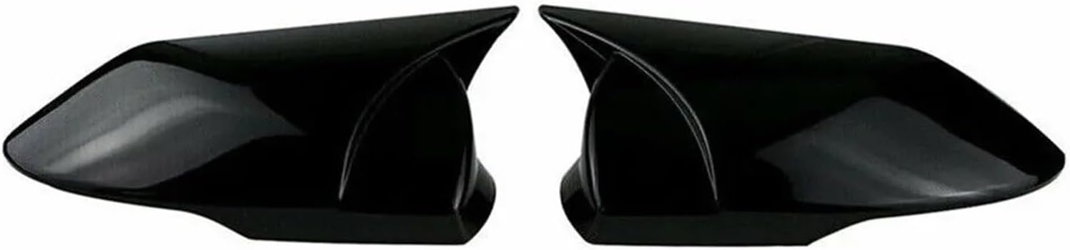 Compatible For Elantra 2021 2022 Car Rearview Side Mirror Cover Wing Cap Exterior Sticker Door Rear View Case Trim Carbon Fiber (Color : Gloss Black)