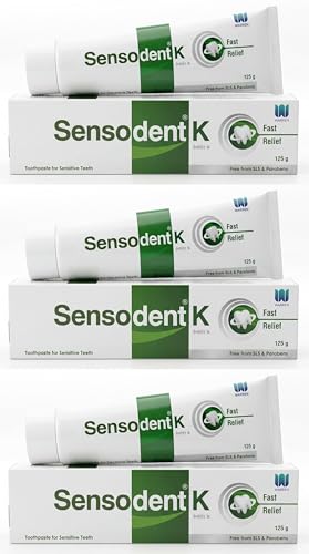 Image of K Toothpaste for Sensitive Teeth - Instant Relief & Long-Lasting Protection, Dentist Recommended, SLS & Paraben Free - 125g x Pack of 3
