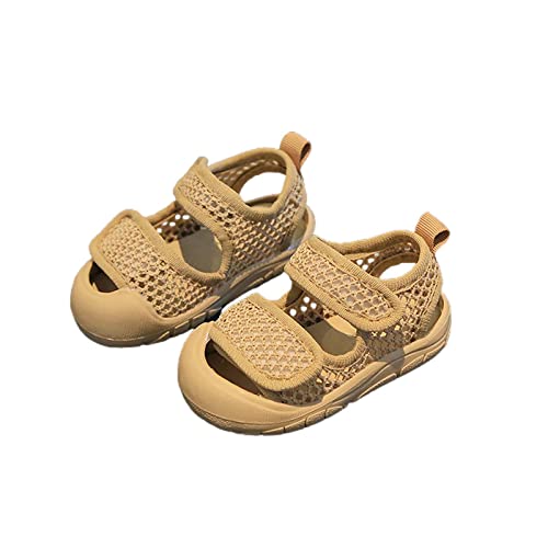 sfdgfhyf Kids Outdoor Sandals Summer Mesh Soft Bottom Breathable Non Slip Solid Color Children's Fashion Casual Beach