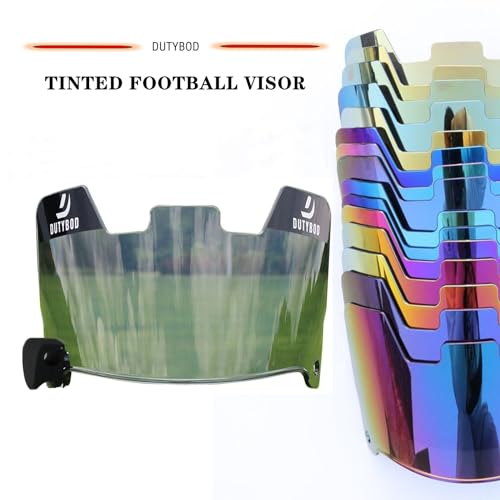 Football Visor Football Shield, Clear Football Visors for Helmet Scratch-Resistant, Fits Adult & Youth Football Helmets (Tinted)