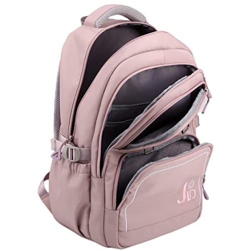 Mochila casual feminina de grande capacidade, bolsa escolar para estudantes, pode acomodar bolsa par