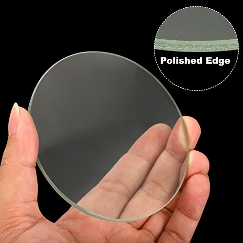 Image of PATIKIL 12 inch (300mm) Focal Length Double Convex Lens, 100mm Diameter 11mm Height Glass Optically Polished Round Edges Lens for Physics Experiment, Clear