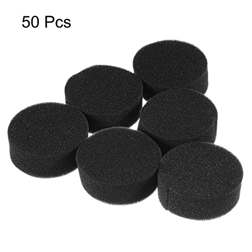 MECCANIXITY 50pcs Hydroponic Sponges, 2.76" Growing Media Cylindrical Sponges for Home Vegetable Flower Planting, Black by MECCANIXITY - Image 3