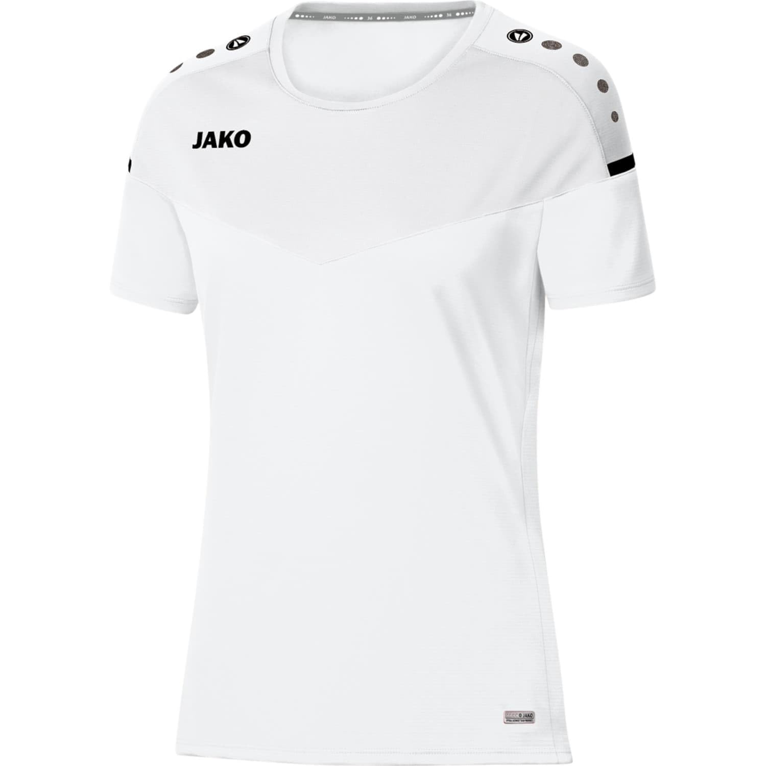 JAKO Damen T-Shirt Champ 2.0, Weiß, 36