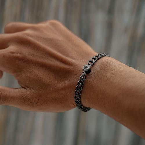 EMIRISTIC Custom Photo Bracelet - Personalized Picture Natural Stone Cuban Chain Bracelet - Any Special Day Gifts3