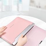 Laptop Sleeve Suitable For Samsung Galaxy Book 6 Pro Ultra 2026 Folio Holder Stand Wrist Rest Pad Mouse Pouch Cable Belt Case(Black,For 15-16inch)