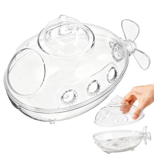 Submarine Shaped House - Leakproof Hamster Bathroom Decorative | Small Animal Toilet Habitat Dcor for Dwarf, Syrian, Gerbil, Bat