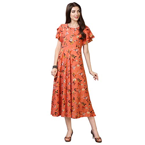 Image of QIQI Women's Crepe A-Line Maxi Casual Dress