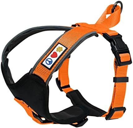 Pawtitas Pet Accessories Adjustable Padded Reflective Dog Harness, Step In Or Vest Harness, Comfort Control Walk, Puppy Trainer, Reduces Pull Tugging, Choking M MediumTeal