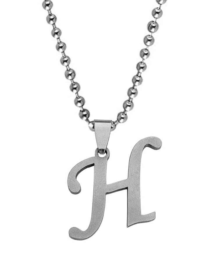 Unisex Silver Color Metal Fancy & Stylish Name English Alphabet H Letter Locket Pendant Necklace With Ball Chain For Mens And Womens (B0C7P79QNX) Amazon Price History, Amazon Price Tracker