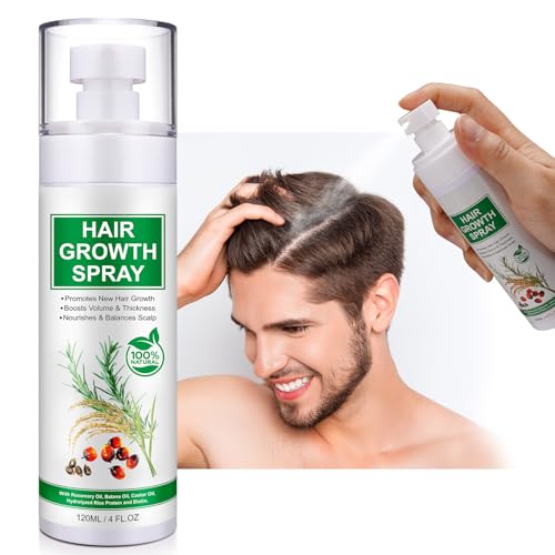 Hair Growth Serum Spray With Biotin Batana Rosemary and Castor Oil Caffeine Ginseng Scalp Care Treatment Rosemary Oil for Hair Growth Thinning Hair Regrowth Thickening & Hairs Loss Treatment