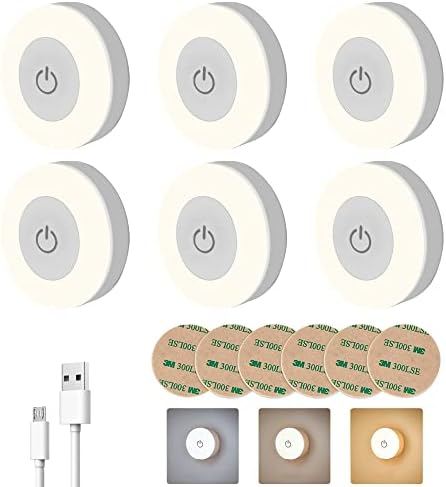 Luz Nocturna LED Recargable, Paquete De 2, Luz Nocturna Automática Con