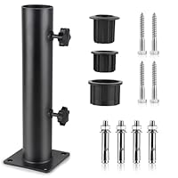 efuturetime Parasol, staande buizen, universele houder, balkon, instelbaar, universeel met 3 pvc-verloopring ( 32/40/50 mm), parasolstandaard, hoes, parasol voor graniet, parasolvloeren