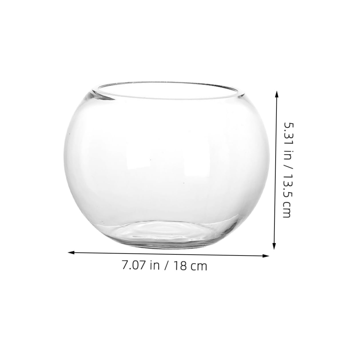 POPETPOP Aquarium en Verre Bocal à Poisson De Table Bocal à Poisson Vase Rond Vase en Cercle Aquarium De Bureau Vases Ronds Bol Hydroponique Un Verre Transparent