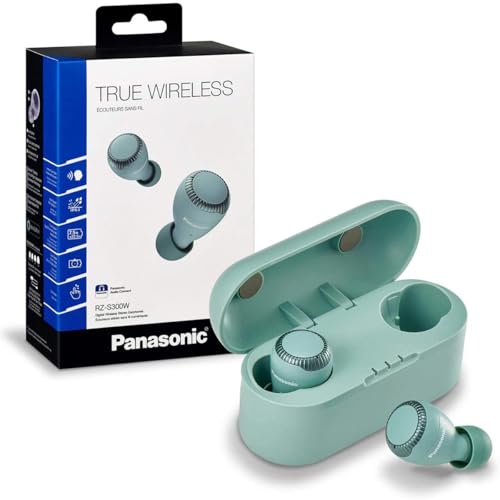 Image of Panasonic True Wireless Earbuds | Bluetooth Earbuds|IPX4 Water Resistant | Small, Lightweight | Long Battery Life, Alexa Compatible | RZ-S300W (Green)