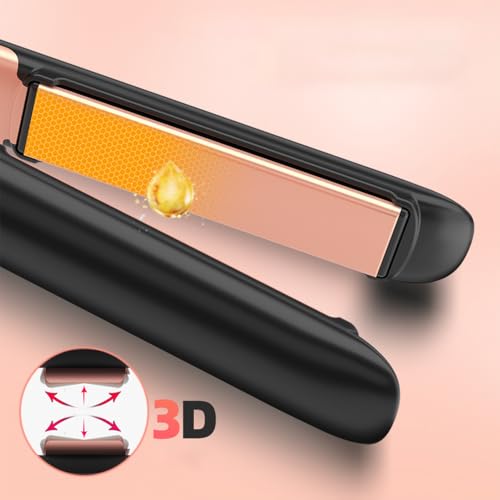 Plancha y Rizador de Pelo 2 en 1 Cerámica Negro Rosa miniatura 4